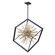 Sunburst Eight Light Chandelier in Matte Black & Satin Brass (78|AC11440)