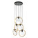Lugano Five Light Pendant in Black & Vintage Brass (78|AC10895VB)