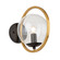 Lugano One Light Wall Sconce in Black & Vintage Brass (78|AC10891VB)