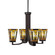 Apollo Four Light Chandelier in Dark Granite (200|574-DG-9864)