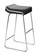 Wedge Barstool in Black, Chrome (339|300041)