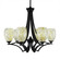 Zilo Six Light Chandelier in Matte Black (200|566-MB-406)