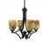 Zilo Four Light Chandelier in Dark Granite (200|564-DG-4175)