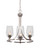 Paramount Three Light Chandelier in Brushed Nickel (200|3403-BN-210) Paramount Three Light Chandelier in Brushed Nickel (200|3403-BN-210)