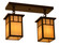 Huntington Two Light Ceiling Mount in Rustic Brown (37|HCM-4L/2AM-RB)