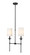 Emily Two Light Linear Chandelier in Matte Black (224|3033-2L-MB)