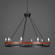 Belmont Ten Light Chandelier in Matte Black & Wood Grain (200|2710-MBWG)