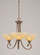 Curl Three Light Chandelier in Bronze (200|253-BRZ-730)