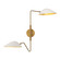 Oscar Two Light Vanity in Aged Gold/White (452|WV550224WHAG)