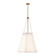 Manila Three Light Pendant in Aged Gold/White Linen (452|PD545622AGWL)