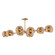 Willow Eight Light Linear Pendant in Brushed Gold/Copper Glass (452|LP548848BGCP)