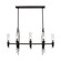 Torres Eight Light Pendant in Clear Ribbed Glass/Matte Black (452|LP335838MBCR)