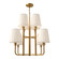 Plisse Eight Light Chandelier in Aged Gold/Opal Matte Glass (452|CH628830AGOP)
