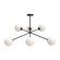 Cassia Six Light Chandelier in Matte Black/Opal Matte Glass (452|CH549640MBOP)