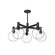 Castilla Five Light Chandelier in Clear Glass/Matte Black (452|CH506129MBCL)