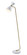 Oscar Floor Lamp in White W. Antique Brass (262|4283-02)
