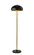 Cap Two Light Floor Lamp in Black & Antique Brass (262|1563-21)