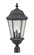 Telfair Three Light Post Mount in Matte Black (106|5527BK)