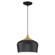 Blend LED Pendant in Black with Wood Grain (18|52057LEDDLP-BL/WGN)