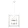 Coyle Six Light Pendant in White with Polished Nickel Cluster (106|IN20041WH)