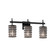 Wire Glass Three Light Bath Bar in Matte Black (102|WGL-8413-10-GRCB-MBLK) Wire Glass Three Light Bath Bar in Matte Black (102|WGL-8413-10-GRCB-MBLK)