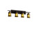 Veneto Luce Four Light Bath Bar in Dark Bronze (102|GLA-8704-16-AMBR-DBRZ)