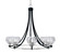 Paramount Eight Light Chandelier in Matte Black & Brushed Nickel (200|3408-MBBN-4100)