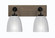 Oxbridge Two Light Bathroom Lighting in Matte Black & Painted Distressed Wood-look (200|1772-MBDW-500)
