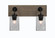 Oxbridge Two Light Bathroom Lighting in Matte Black & Painted Distressed Wood-look (200|1772-MBDW-3002)