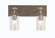 Oxbridge Two Light Bathroom Lighting in Graphite & Painted Distressed Wood-look (200|1772-GPDW-300)