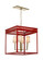Matthew Frederick International Four Light Lantern in Antique/Red Lacquer/Clear (460|65744)