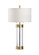Frederick Cooper Two Light Table Lamp in Clear/Antique Brass (460|65651)