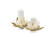 Chelsea House (General) Candleholder in White Lacquer/Gold Leaf (460|385106)