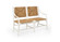 Chelsea House (General) Bench in White/Natural (460|384719)