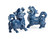 Chelsea House (General) Blue Foo Dogs in Blue/White Glaze/Hand Painted (460|384549)