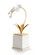 Bradshaw Orrell Square Flower Accent in Matte White/Antique Gold Leaf (460|382892)