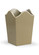 Pam Cain Waste Bin in Taupe With Silver Leaf Top Edge (460|382648)