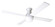 Ball Flush 42''Ceiling Fan in Gloss White (201|BAL-FM-GW-42-WH-NL-001)