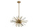 Palisades Ave. Six Light Chandelier in Aged Brass With Champagne Glass (192|HF8201-AB)