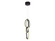 Circa Led LED Pendant in Black (192|HF5021-BK)