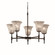 Veneto Luce Five Light Chandelier in Brushed Nickel (102|GLA-8410-20-LACE-NCKL)