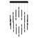Flute LED Chandelier in Black (401|1262P32-14-101)