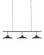 Ditchley Collection Three Light Chandelier in Black Bronze/White (142|9000-0858)