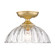 Audra One Light Semi-Flush Mount in Brushed Champagne Brass (62|6952-SF BCB-CLR)