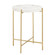 Freya Accent Table in White/Antique Brass (142|4000-0146)