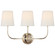 Vendome Three Light Wall Sconce in Polished Nickel (268|TOB 2009PN-L)