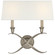 Cross Bouillotte Two Light Wall Sconce in Antique Nickel (268|CHD 1191AN-L)