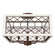 Chevron Four Light Semi-Flush Mount in Textured Rust (47|19378)