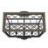 Chevron Four Light Semi-Flush Mount in Rustic Iron (47|19377)