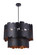 Sabrina Nine Light Pendant in Flat Black / Gold Luster (46|56699-FBGLR)